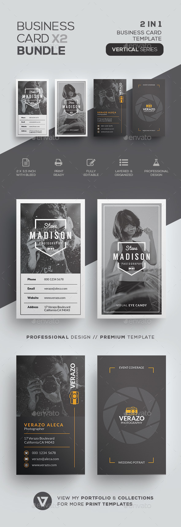 Photography Business Card Bundle - Industry Specific Business Cards