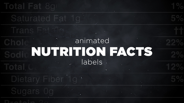 Nutrition Facts Label - VideoHive 22732083