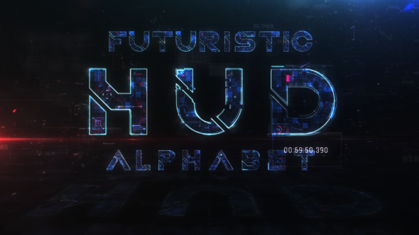 Futuristic HUD Alphabet