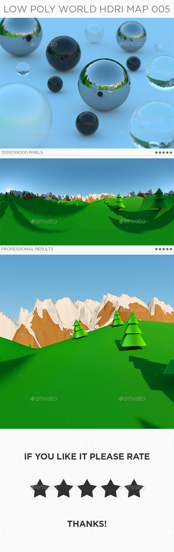 Low Poly World HDRi Map 005 - 3DOcean Item for Sale