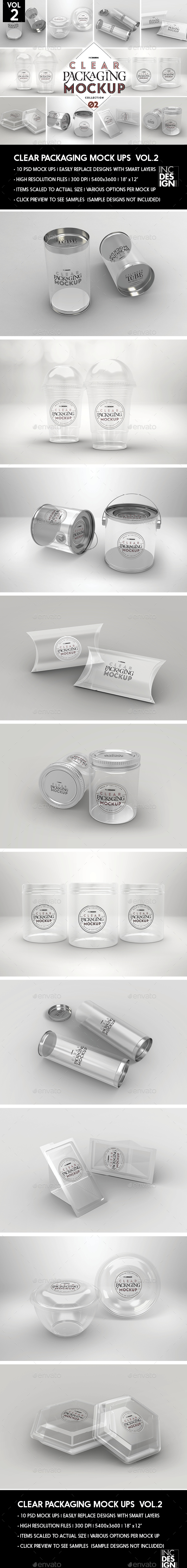 Clear Packaging MockUps 02 - Packaging Product Mock-Ups