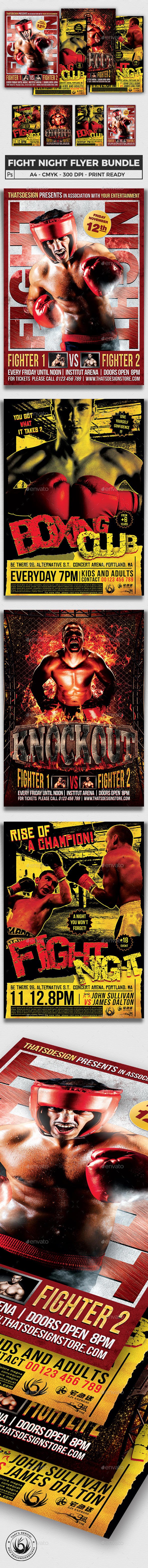 Fight Night Flyer Bundle - Sports Events
