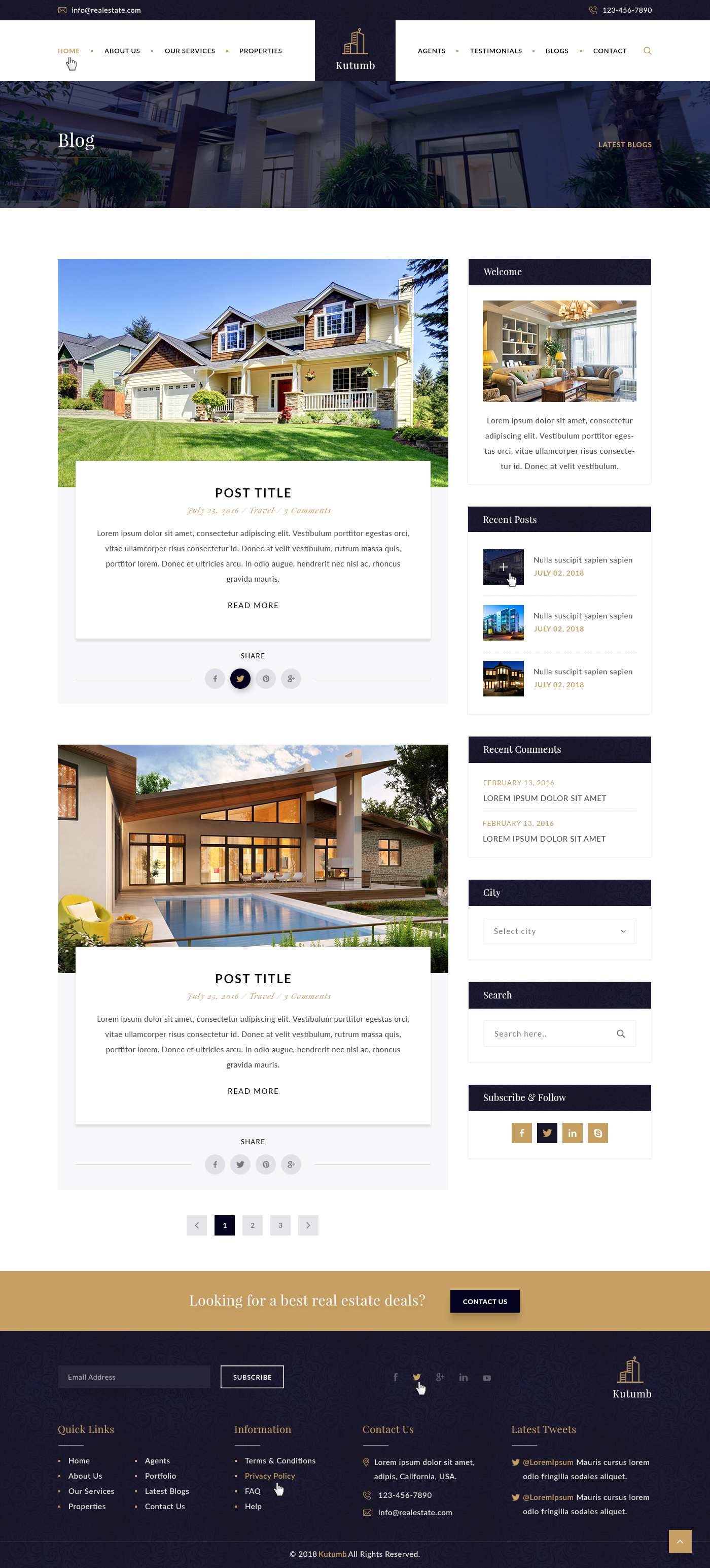 Kutumb - Real estate multipurpose PSD templates by netizenstech ...