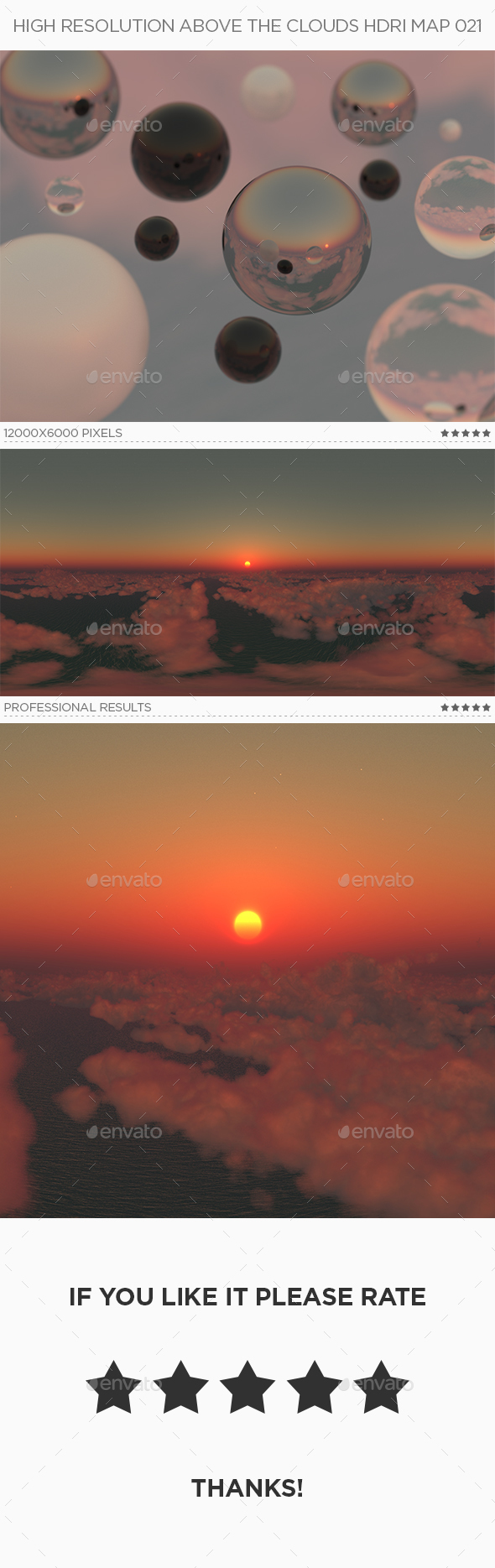 High Resolution Above The Clouds HDRi Map 021 - 3DOcean Item for Sale