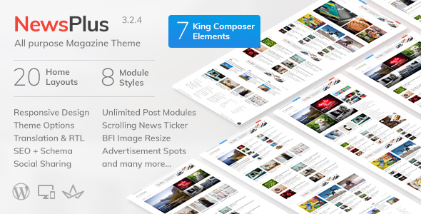NewsPlus - News and Magazine WordPress theme - News / Editorial Blog / Magazine