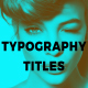 Typography Titles - VideoHive Item for Sale