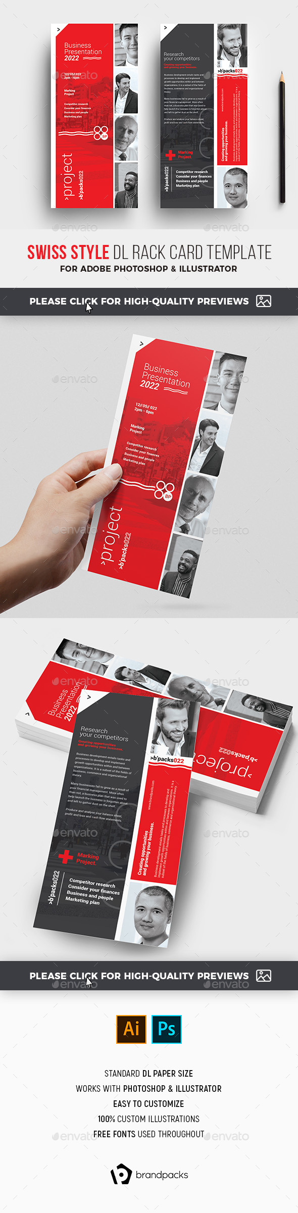 Swiss Style DL Card Template