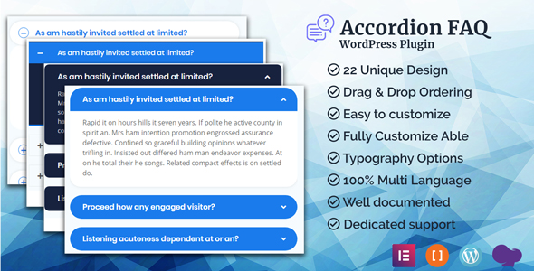 Accordion FAQ WordPress Plugin - CodeCanyon Item for Sale
