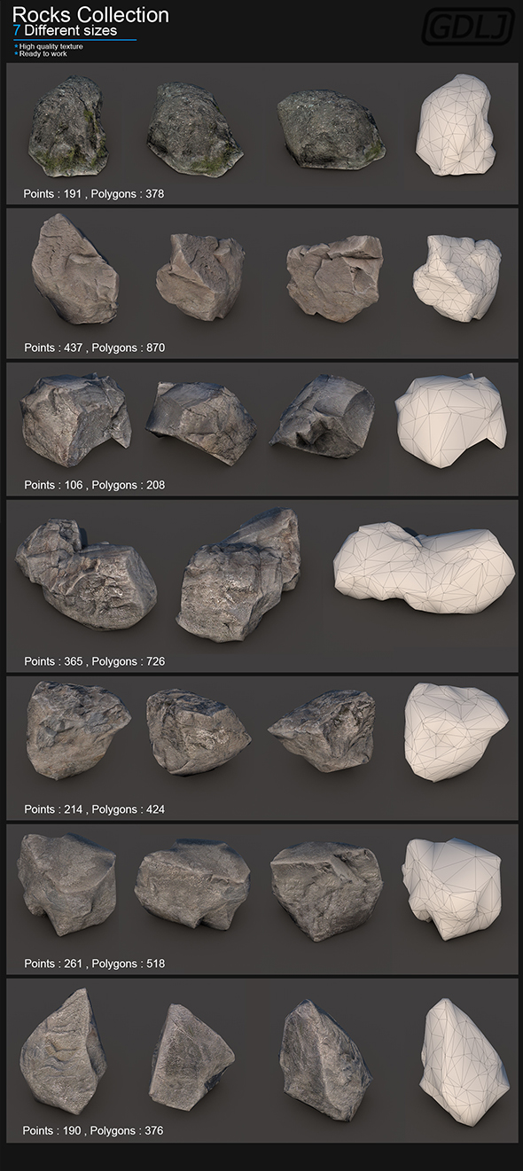 7 Rocks of - 3Docean 22772702