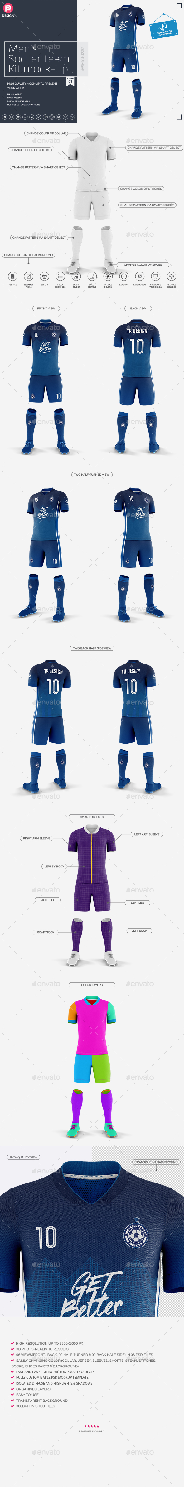 American Football Kit Mockup V1 by TRDesignme