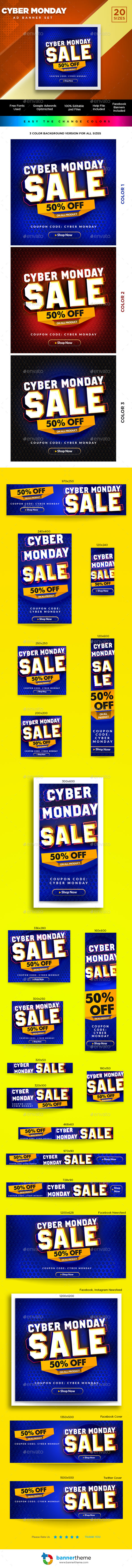 Cyber Monday Banner - Banners & Ads Web Elements