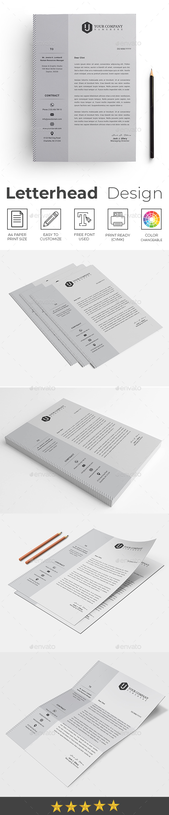 Letterhead - Stationery Print Templates