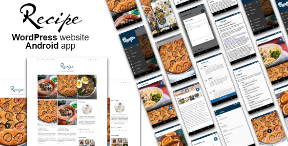 Android Recipe App with WordPress Theme - CodeCanyon Item for Sale