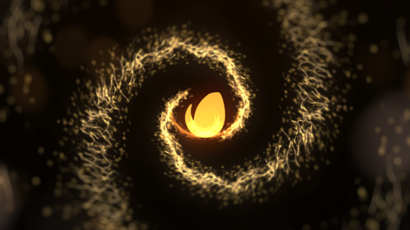 Golden Particles Intro - VideoHive 22778505