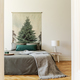 A peek through an open door into a simple style bedroom interior - $5.00 A peek through an open door into a simple style bedroom interior