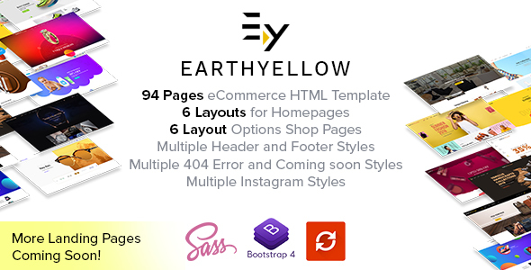 Earthyellow - Responsive Ecommerce HTML5 Template - Corporate Site Templates