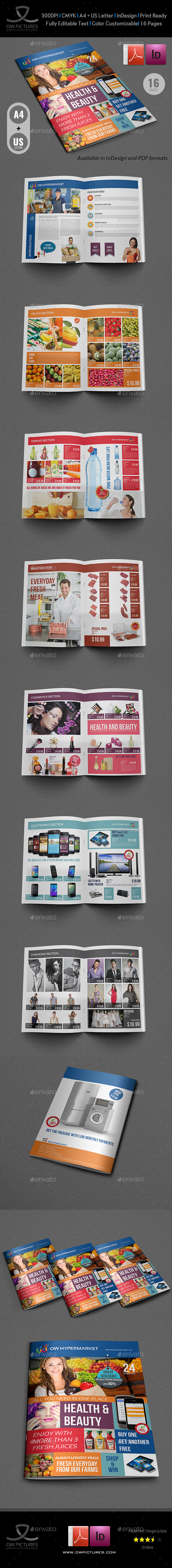 Supermarket Products Catalog Brochure Template - Catalogs Brochures