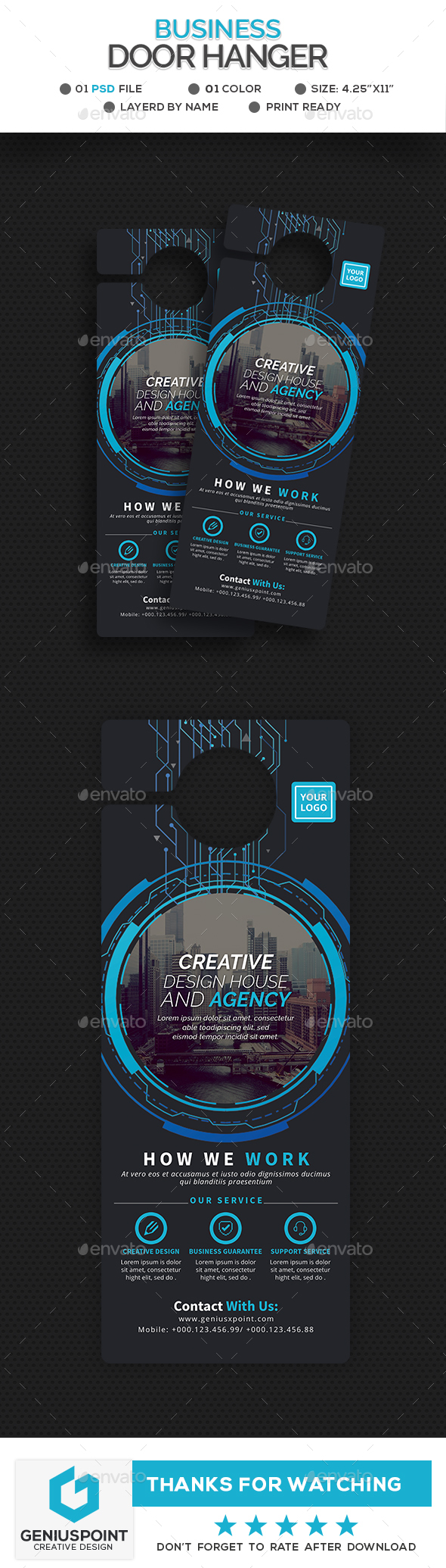 Business Door Hanger - Miscellaneous Print Templates