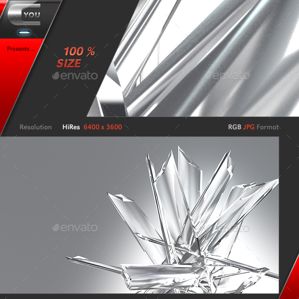 Abstract Crystal Glass Pieces - 3D Backgrounds