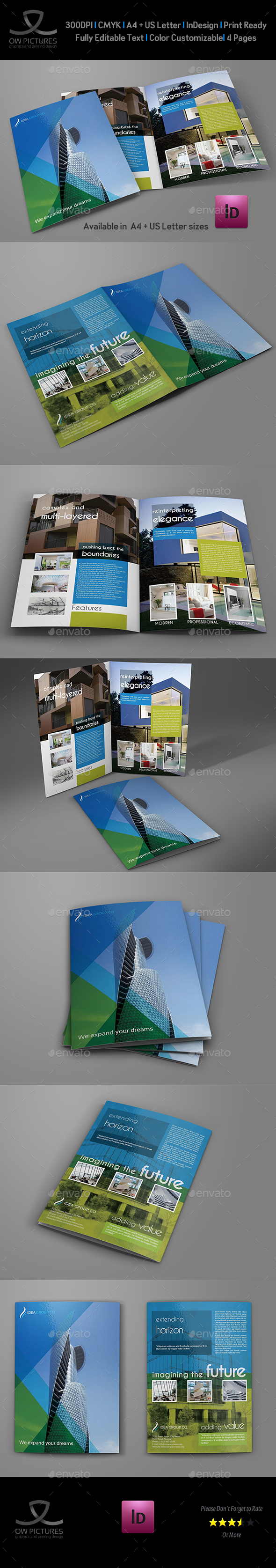 Architectural Design Bi-Fold Brochure Template Vol.2 - Brochures Print Templates