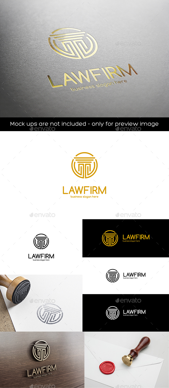 Law Firm Pillar Column Vector Logo - Symbols Logo Templates