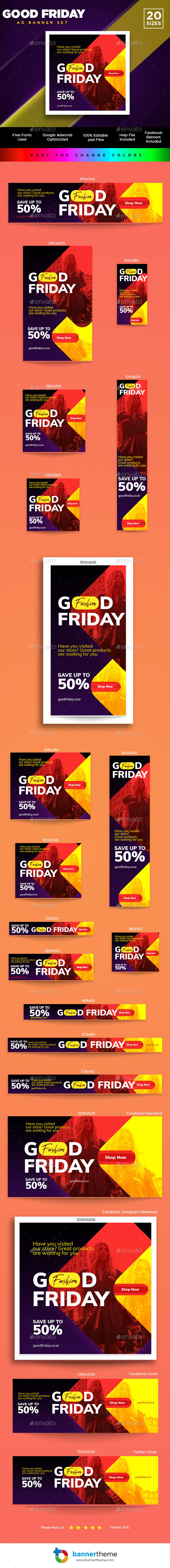 Good Friday Banner - Banners & Ads Web Elements