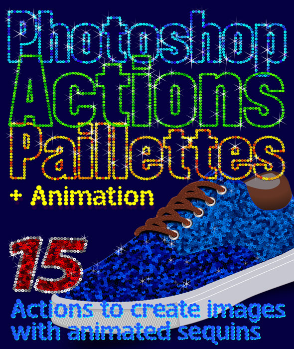 Paillettes Sequins Photoshop Actions
