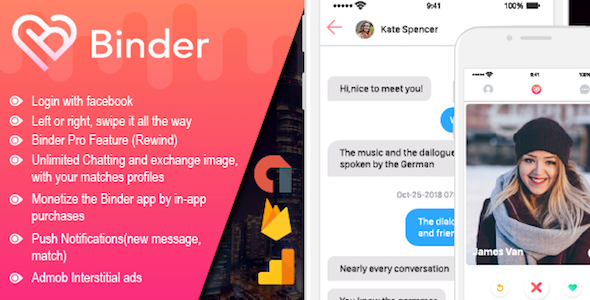 Binder - Tinder Dating clone App with admin panel - CodeCanyon Item for Sale