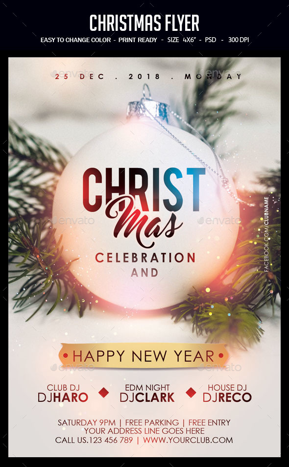 Christmas Flyer - Clubs & Parties Events
