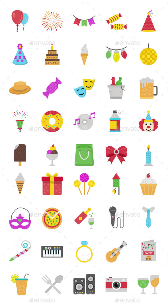 45 Mexican Party Vector Icons - Icons