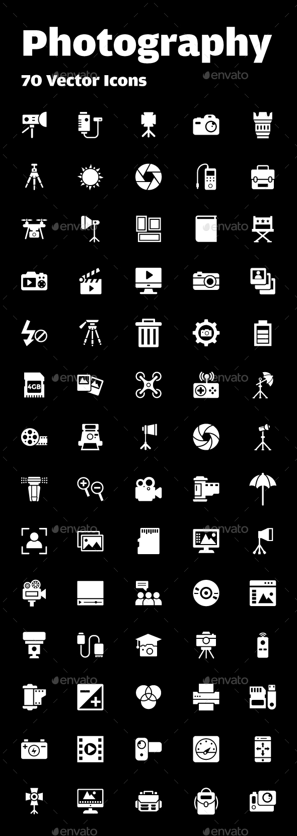 70 Photography Vector Icons - Icons