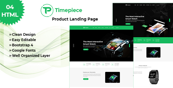 Excellent Product Landing Page - Timepiece