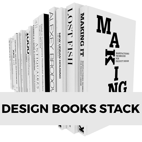 Design Books Stack - 3Docean 22798837