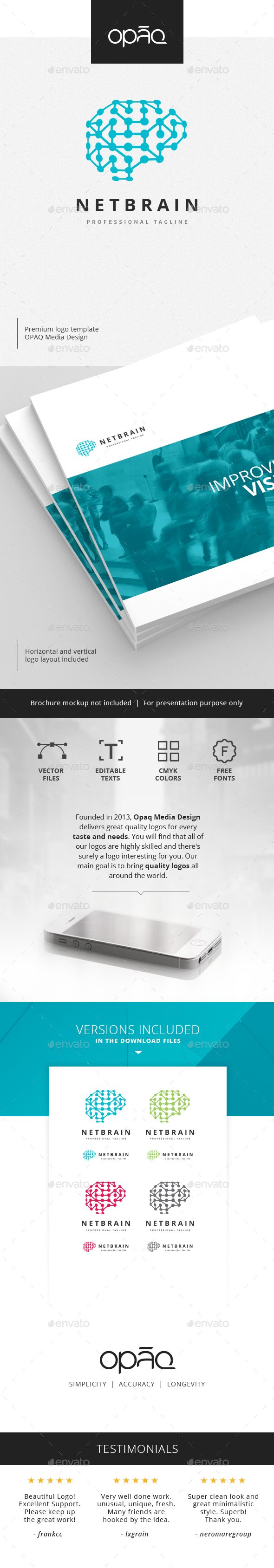 Network Brain Logo - Symbols Logo Templates
