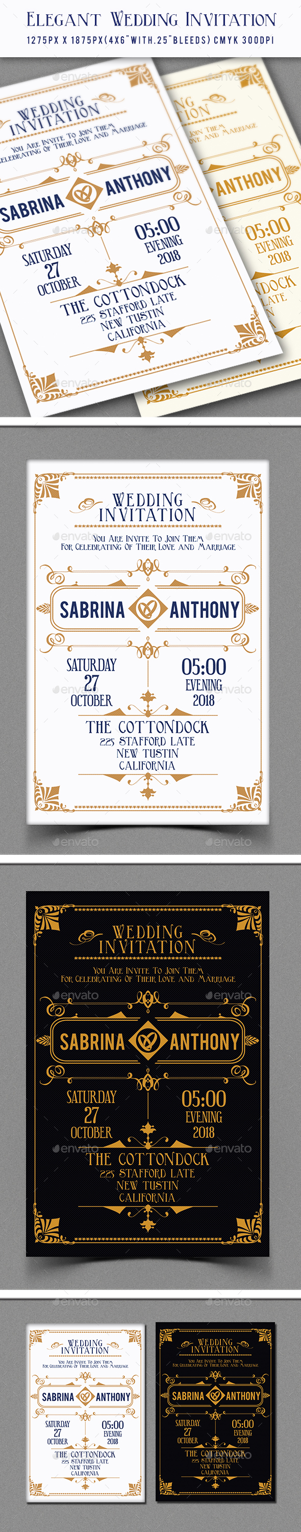 Elegant Wedding Invitation - Invitations Cards & Invites