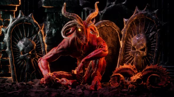 Goat Demon Baphomet VJ Loop alt