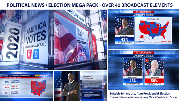 Broadcast - Political News / Election Mega Pack