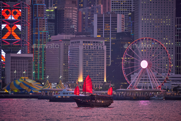 Hong Kong skyline. Hong Kong, China - Stock Photo - Images