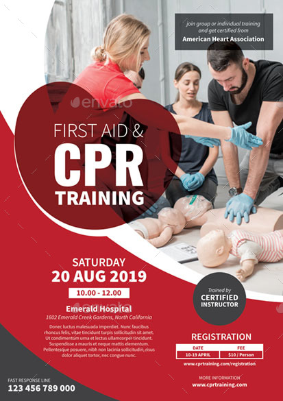 CPR Training, Print Templates | GraphicRiver