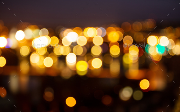 City lights at night bokeh defocused background Stock Photo by rawf8