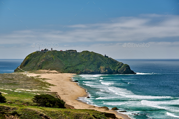 Pacific coast landscape in California - Stock Photo - Images