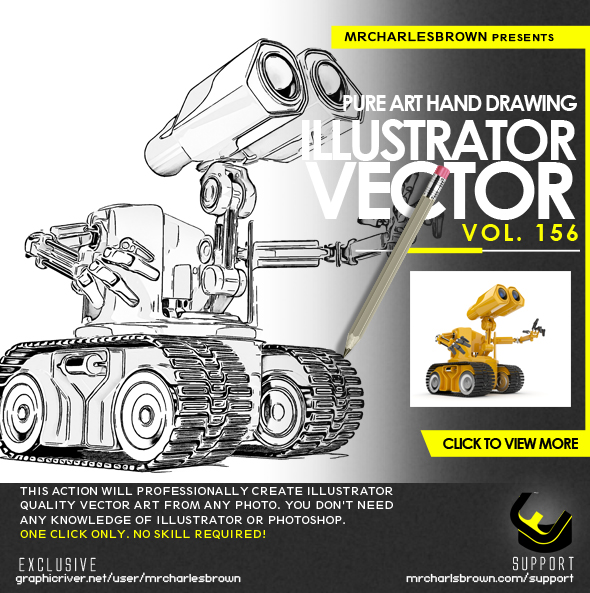 Pure Art Hand Drawing 156 – Illustrator Vector - Photo Effects Actions