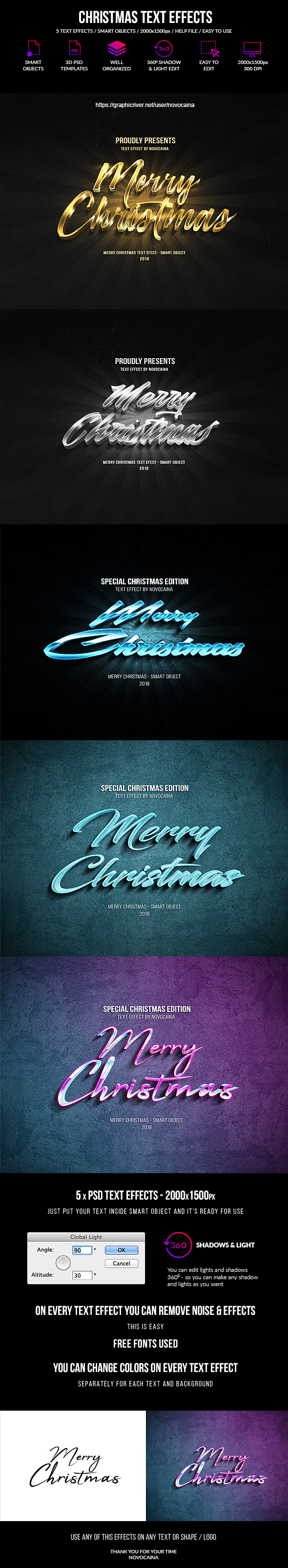 Christmas Text Effects
