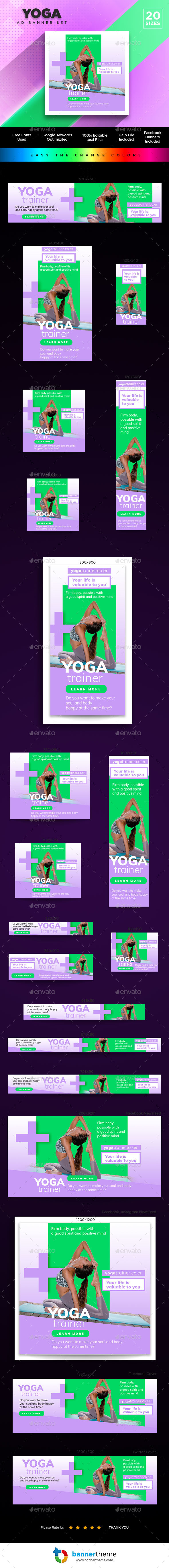 Yoga Banner - Banners & Ads Web Elements
