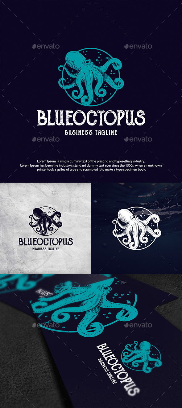Ocean Octopus Logo Template - Animals Logo Templates