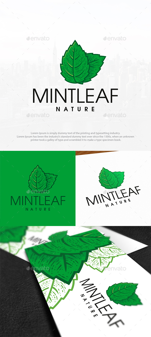 Mint Leaf Logo Template - Nature Logo Templates