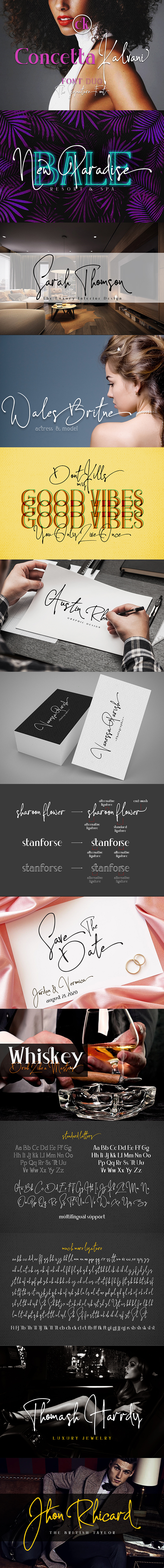 Concetta Kalvani / Signature & Serif - Script Fonts