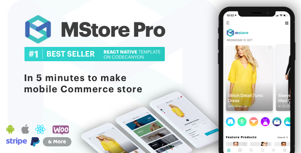 MStore Pro - Complete React Native template for e-commerce Nulled