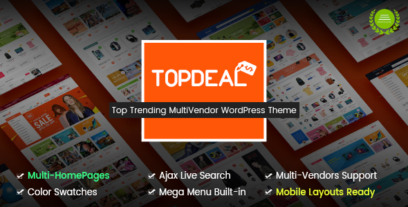 TopDeal - Multipurpose Marketplace WordPress Theme (Mobile Layouts Included)