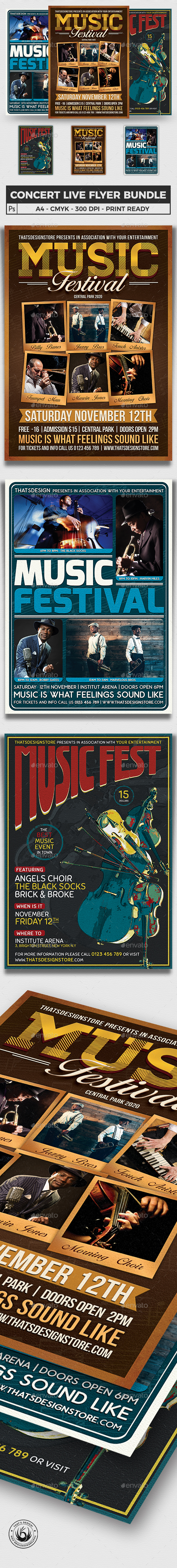 Concert Live Flyer Bundle V5 - Concerts Events